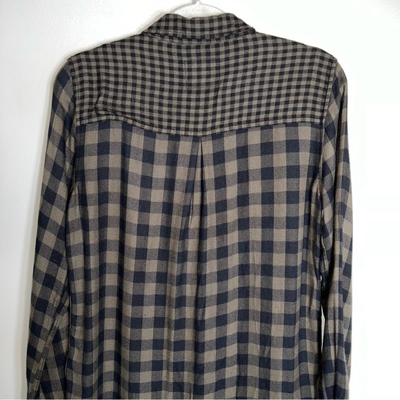 Rails Hunter Flannel Shirt-Button Front-Mixed Olive Plaid-Small - Picture 7 of 9